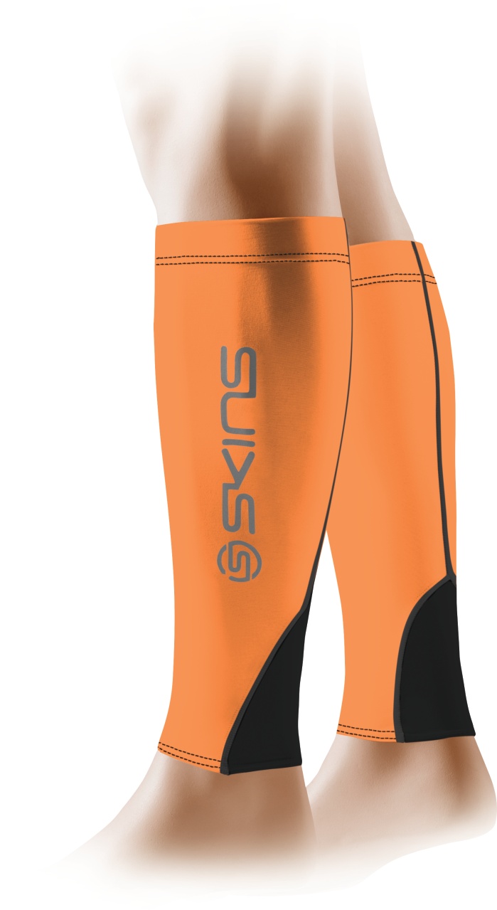Unisex Calf Tights Orange/Black XS